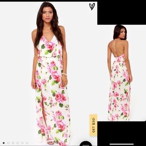 LuLus Floral Maxi Dress